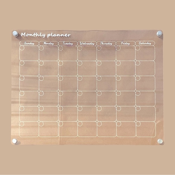 Acrylic Magnetic Dry Erase Monthly & Weekly Planner/Calendar Set - Picture 2 of 3